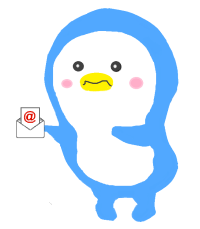 手紙を持ったペンギン